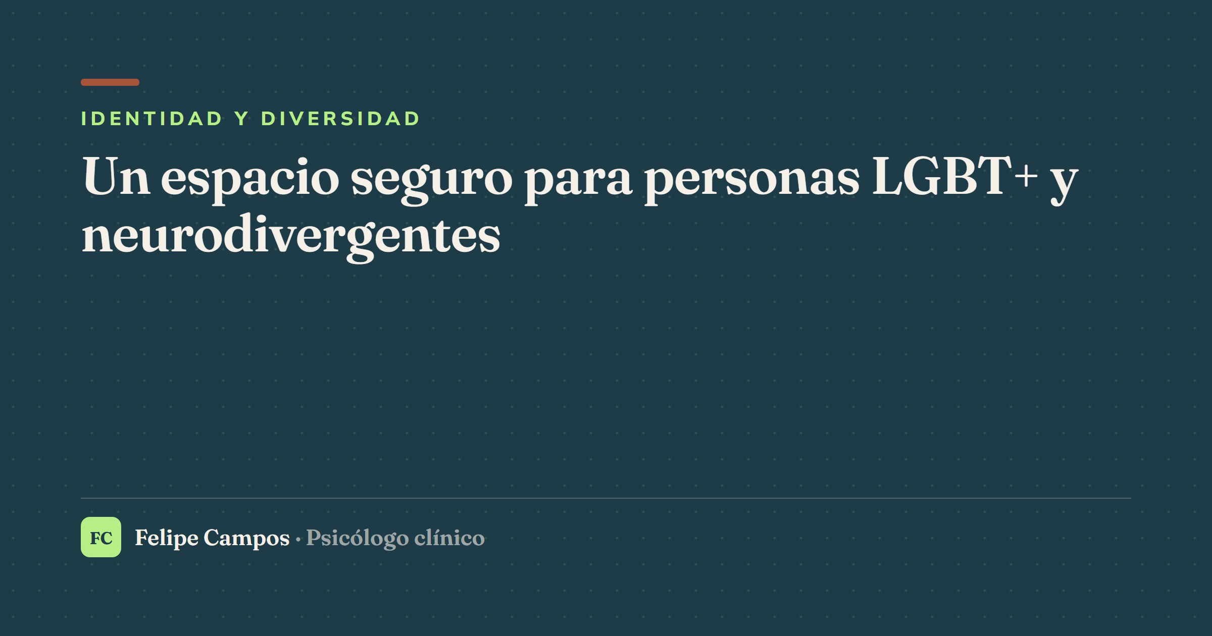 Qué significa un espacio seguro en terapia para personas LGBT+ y neurodivergentes